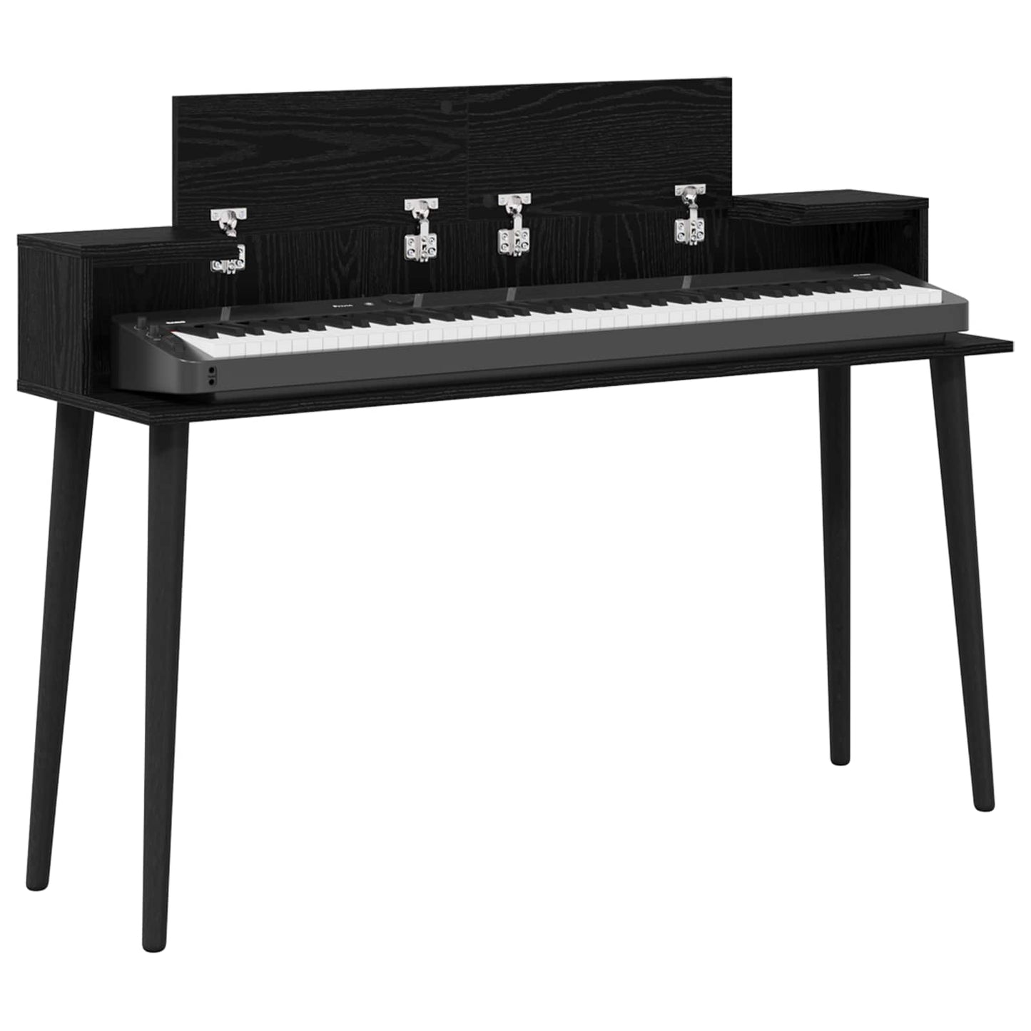 Studio Desk Black Oak 152 x 36 x 19.5 cm Engineered Wood