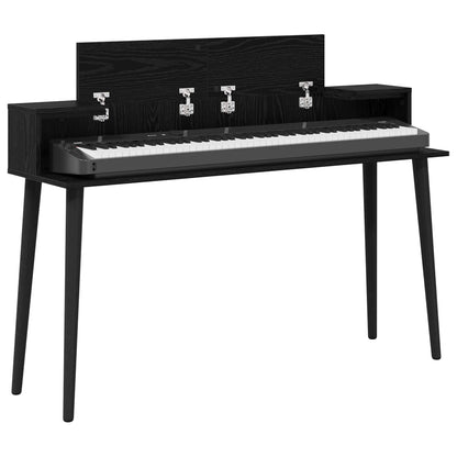 Studio Desk Black Oak 152 x 36 x 19.5 cm Engineered Wood