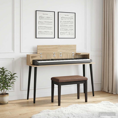 Studio Desk Sonoma Oak 152 x 36 x 19.5 cm Engineered Wood