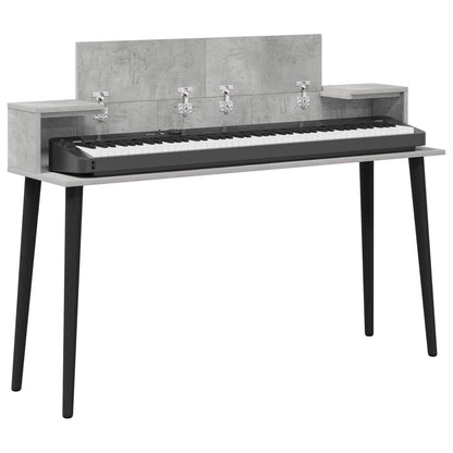 Studio Desk Concrete Grey 152 x 36 x 19.5 cm Engineered Wood