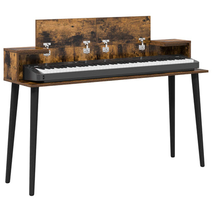 Studio Desk Smoked Oak 152 x 36 x 19.5 cm Engineered Wood