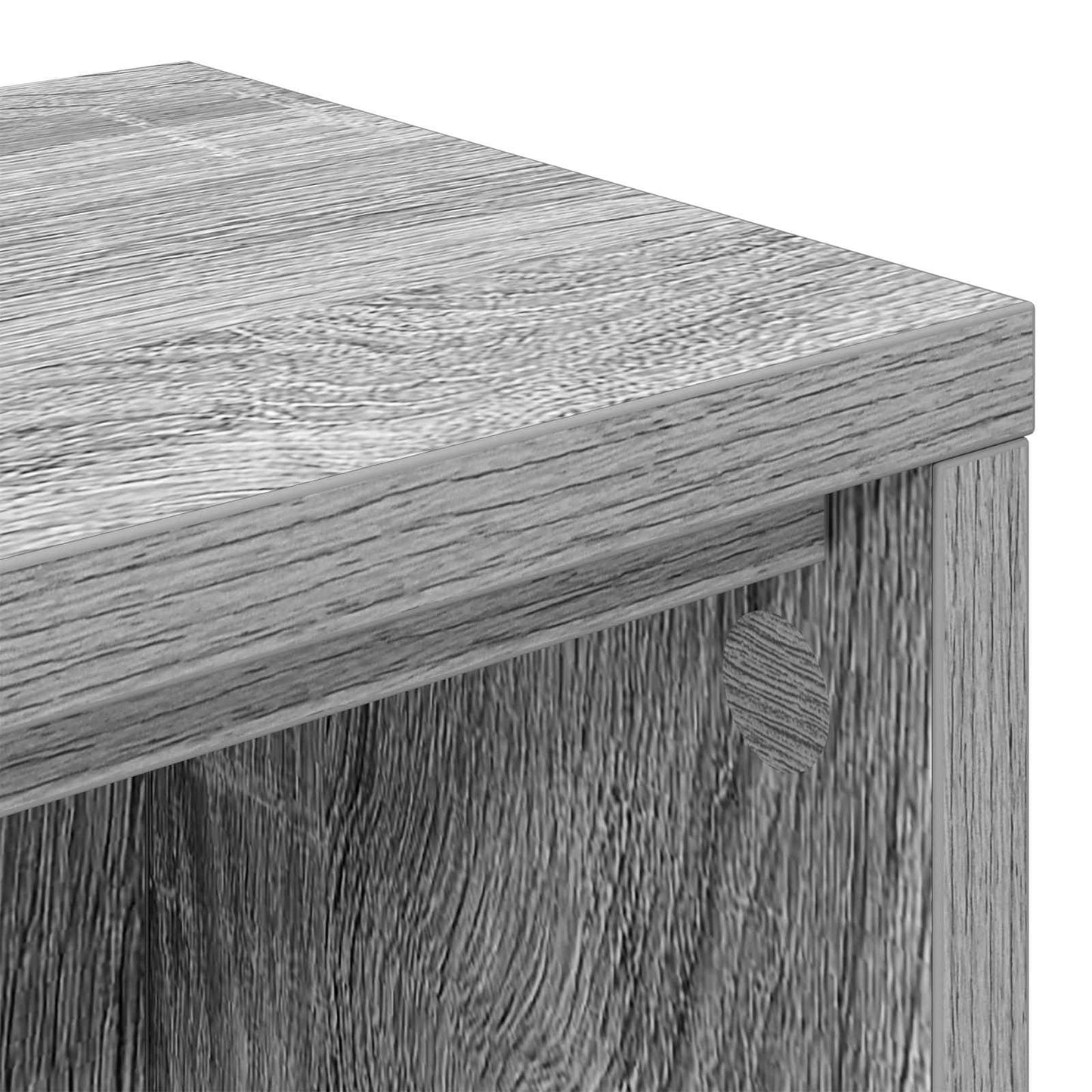 Studio Desk Grey Sonoma 152 x 36 x 19.5 cm Engineered Wood