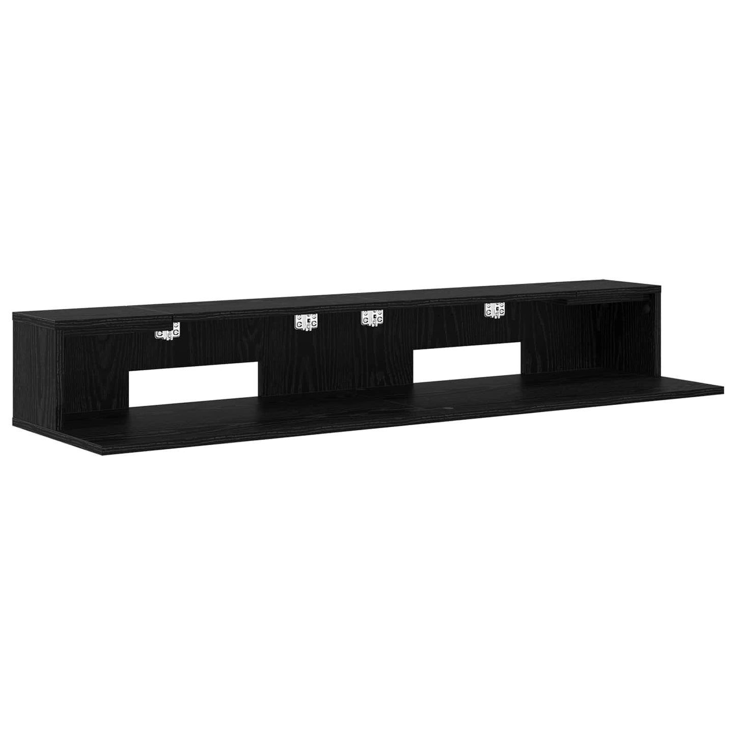 Studio Desk Black Oak 130 x 36 x 19.5 cm Engineered Wood