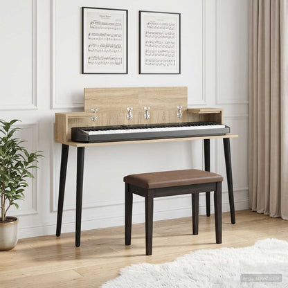 Studio Desk Sonoma Oak 130 x 36 x 19.5 cm Engineered Wood