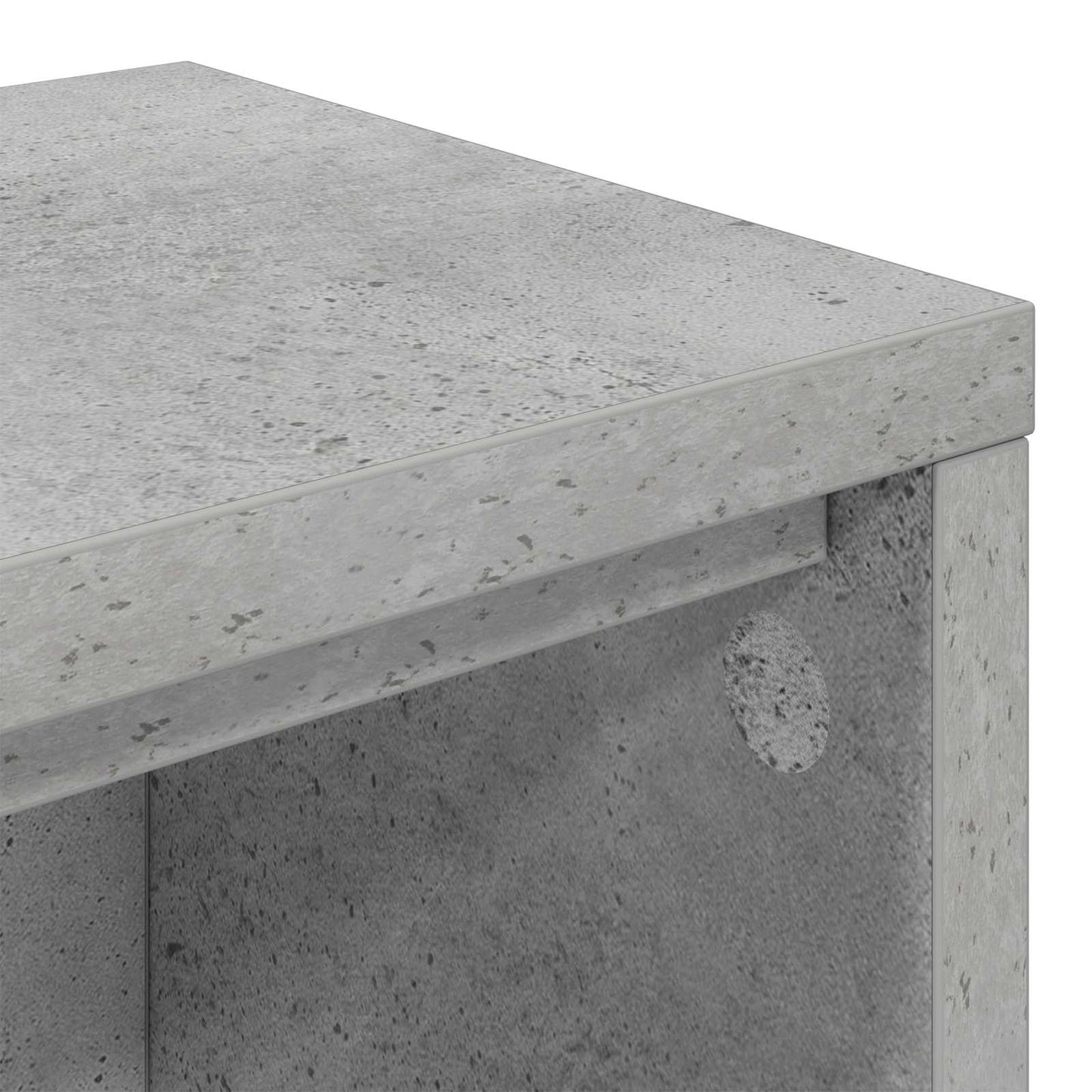Studio Desk Concrete Grey 130 x 36 x 19.5 cm Engineered Wood