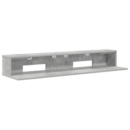 Studio Desk Concrete Grey 130 x 36 x 19.5 cm Engineered Wood