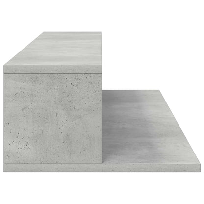 Studio Desk Concrete Grey 130 x 36 x 19.5 cm Engineered Wood