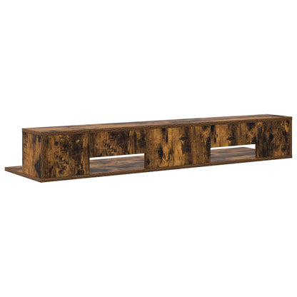 Studio Desk Smoked Oak 130 x 36 x 19.5 cm Engineered Wood