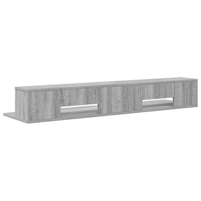 Studio Desk Grey Sonoma 130 x 36 x 19.5 cm Engineered Wood