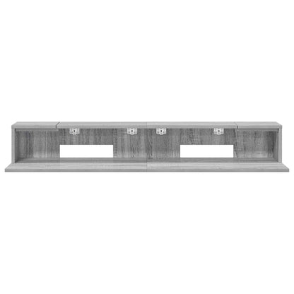 Studio Desk Grey Sonoma 130 x 36 x 19.5 cm Engineered Wood