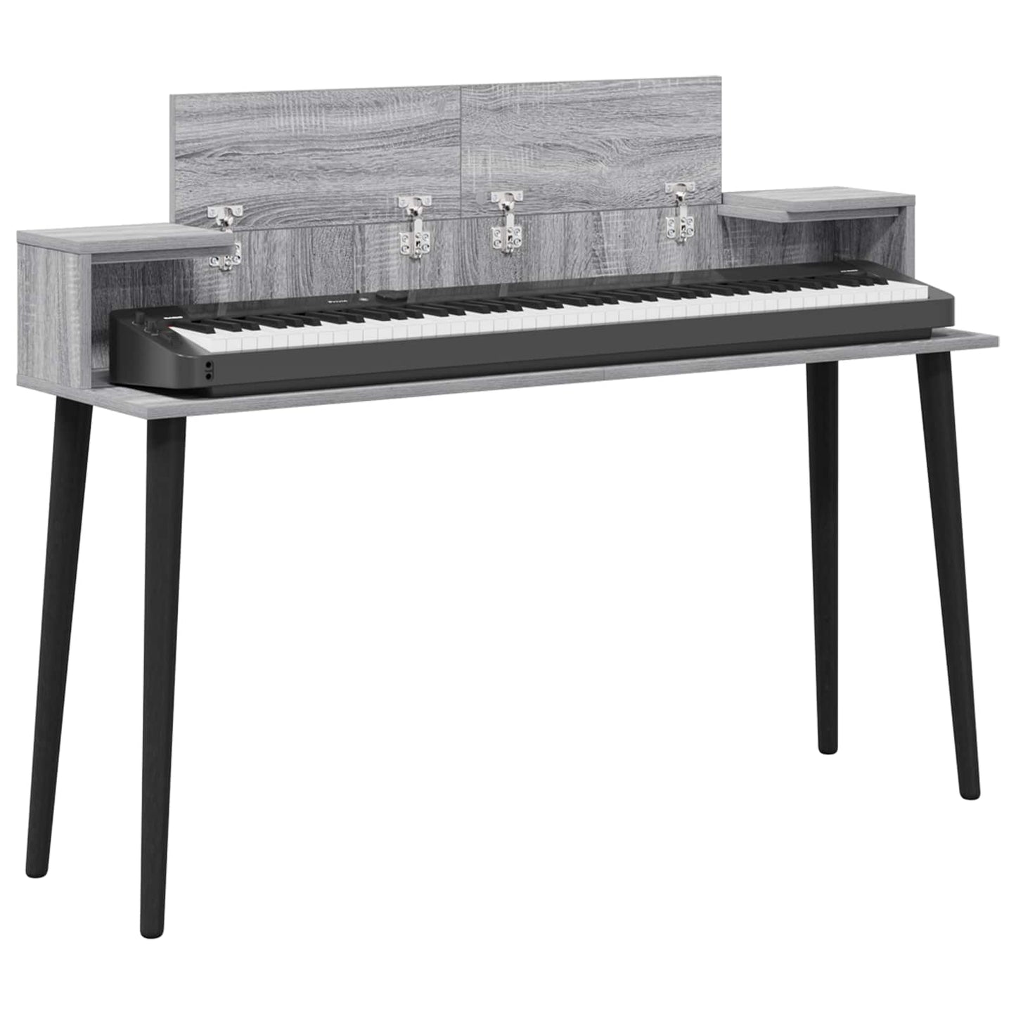 Studio Desk Grey Sonoma 130 x 36 x 19.5 cm Engineered Wood