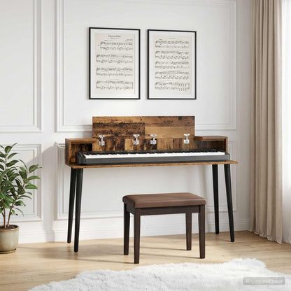 Studio Desk Old Wood 130 x 36 x 19.5 cm Engineered Wood