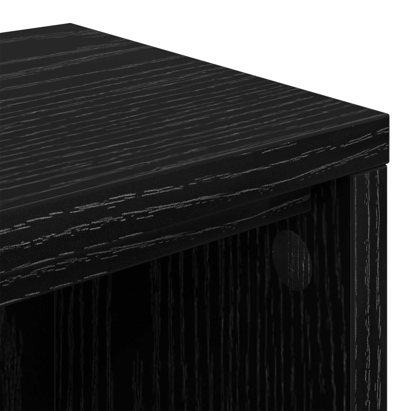 Studio Desk Black Oak 110 x 36 x 19.5 cm Engineered Wood