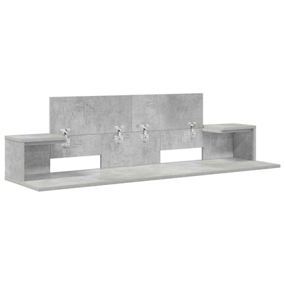 Studio Desk Concrete Grey 110 x 36 x 19.5 cm Engineered Wood