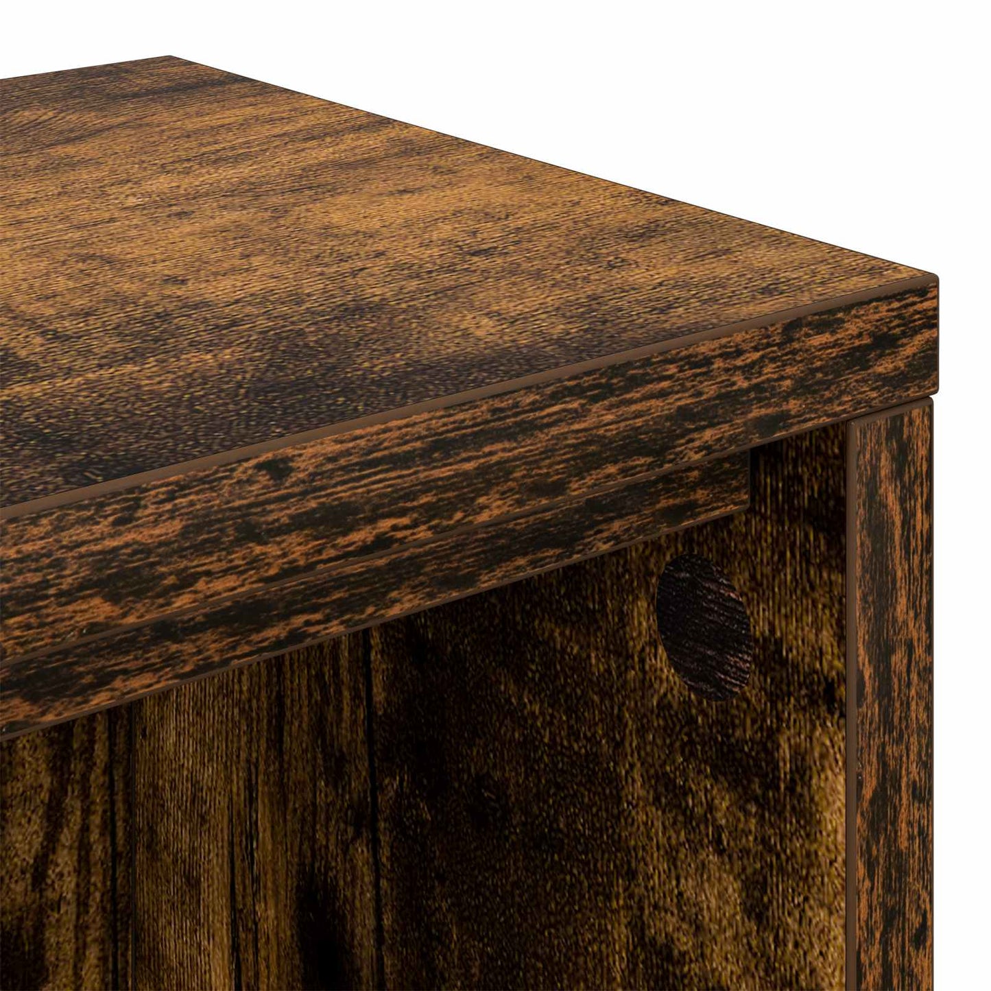 Studio Desk Smoked Oak 110 x 36 x 19.5 cm Engineered Wood
