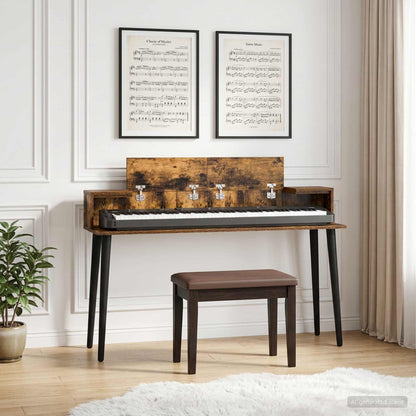 Studio Desk Smoked Oak 110 x 36 x 19.5 cm Engineered Wood