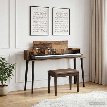 Studio Desk Old Wood 110 x 36 x 19.5 cm Engineered Wood