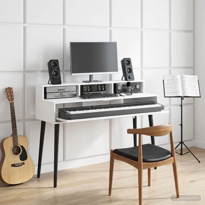 Studio Desk White 152 x 42.5 x 36 cm Engineered Wood