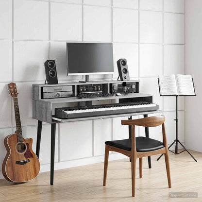 Studio Desk Grey Sonoma 152 x 42.5 x 36 cm Engineered Wood