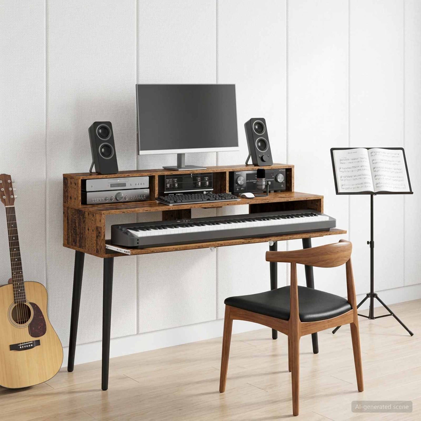 Studio Desk Old Wood 152 x 42.5 x 36 cm Engineered Wood