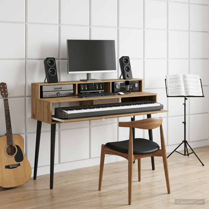 Studio Desk Artisan Oak 152 x 42.5 x 36 cm Engineered Wood