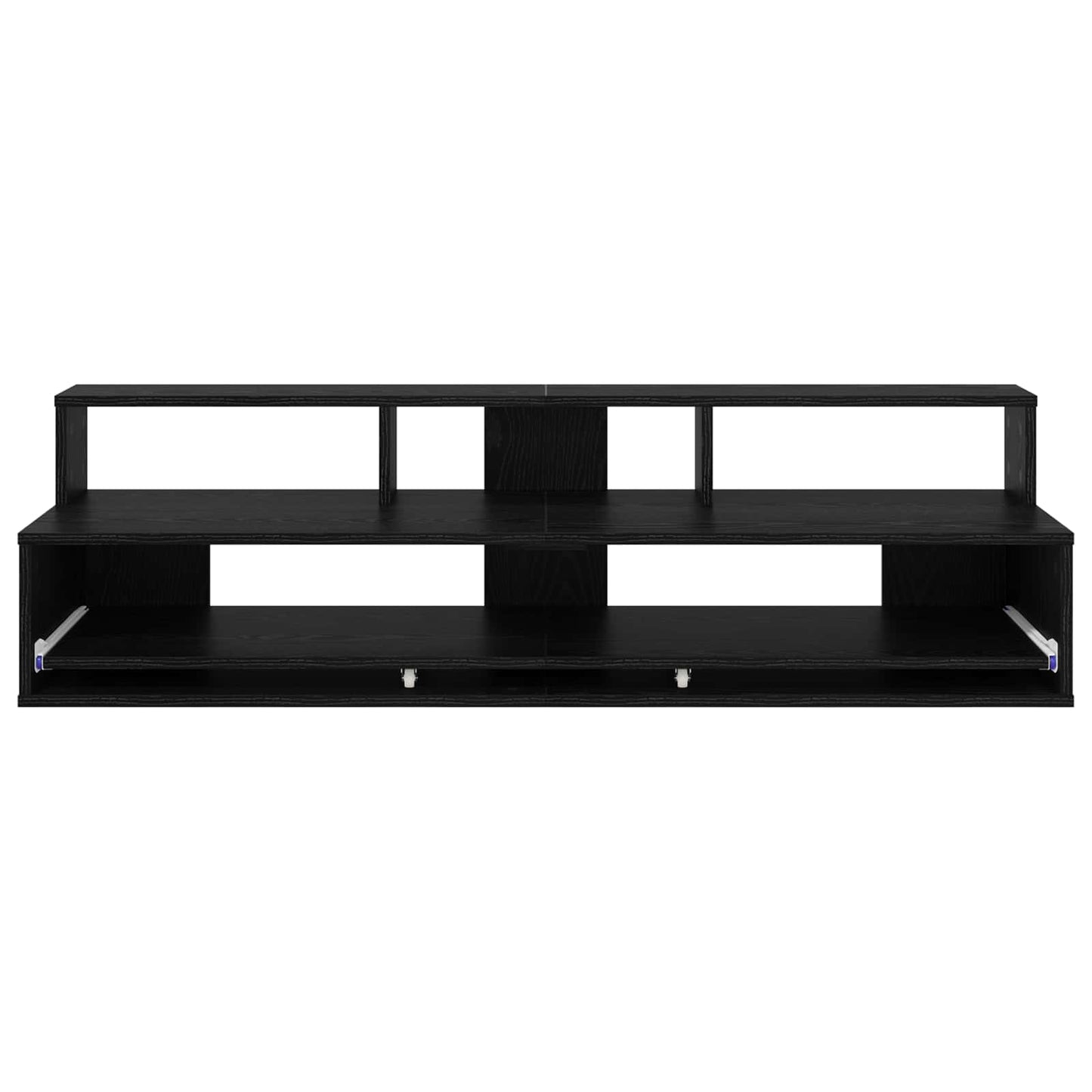 Studio Desk Black Oak 130 x 42.5 x 36 cm Engineered Wood