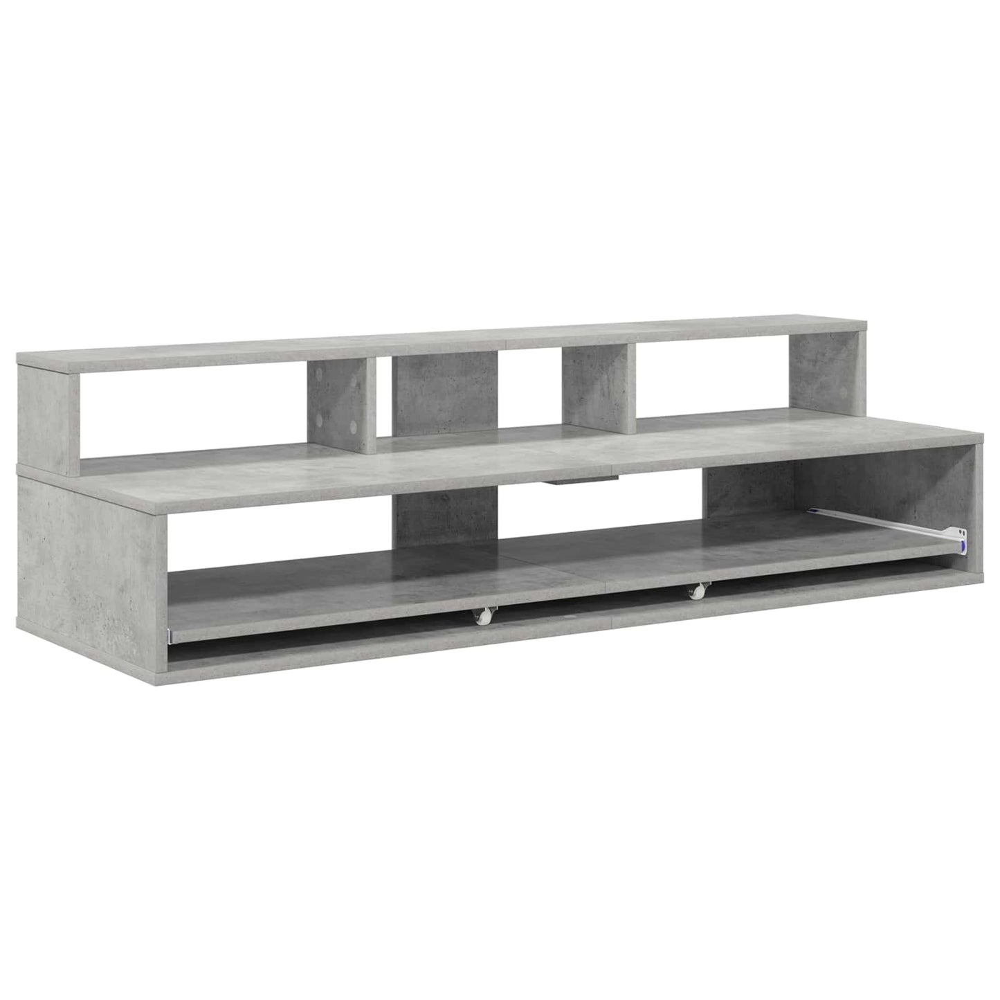 Studio Desk Concrete Grey 130 x 42.5 x 36 cm Engineered Wood
