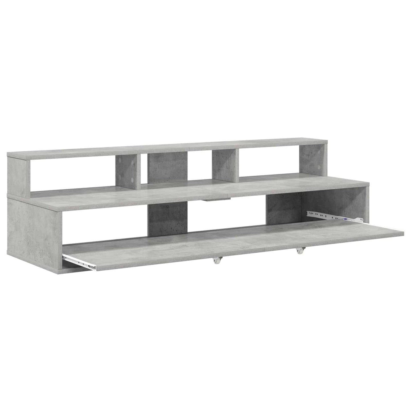 Studio Desk Concrete Grey 130 x 42.5 x 36 cm Engineered Wood
