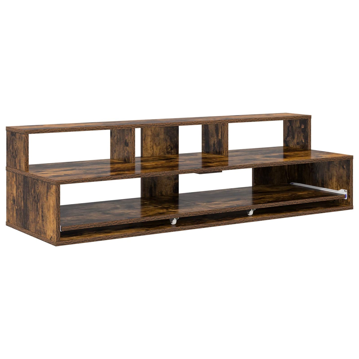 Studio Desk Smoked Oak 130 x 42.5 x 36 cm Engineered Wood