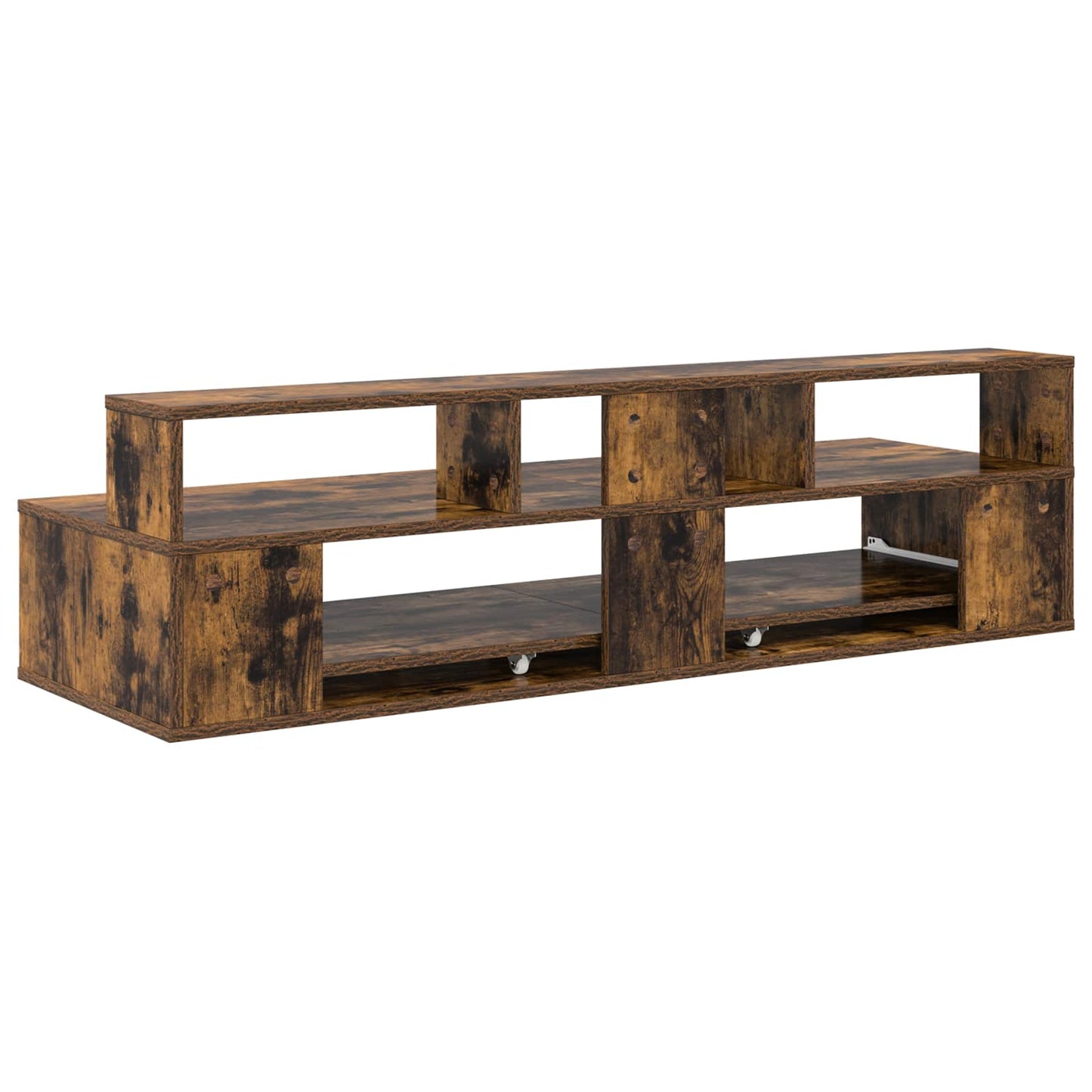 Studio Desk Smoked Oak 130 x 42.5 x 36 cm Engineered Wood