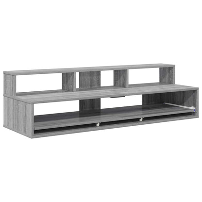 Studio Desk Grey Sonoma 130 x 42.5 x 36 cm Engineered Wood