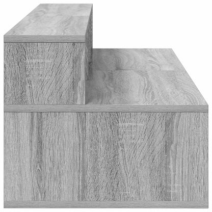 Studio Desk Grey Sonoma 130 x 42.5 x 36 cm Engineered Wood