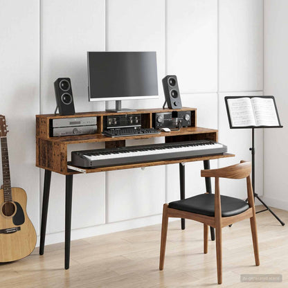 Studio Desk Old Wood 130 x 42.5 x 36 cm Engineered Wood