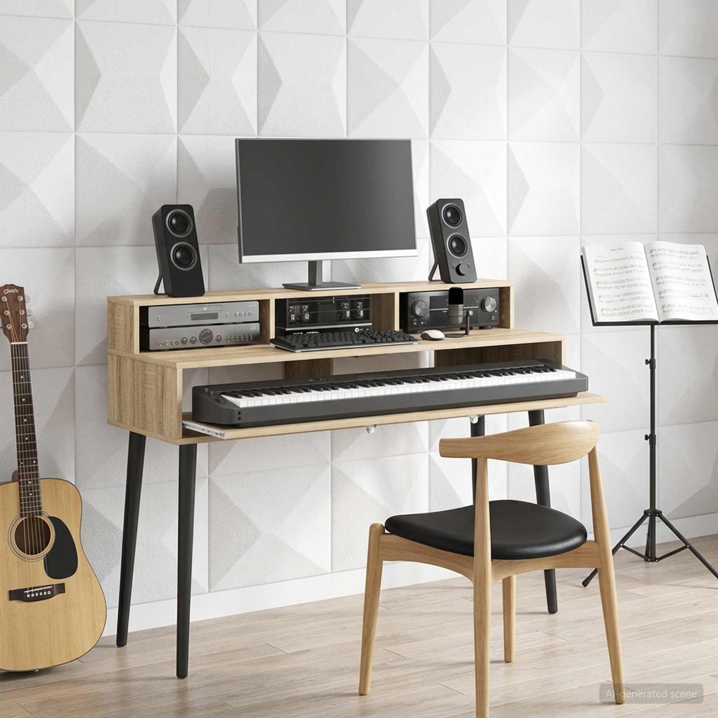 Studio Desk Sonoma Oak 110 x 42.5 x 36 cm Engineered Wood