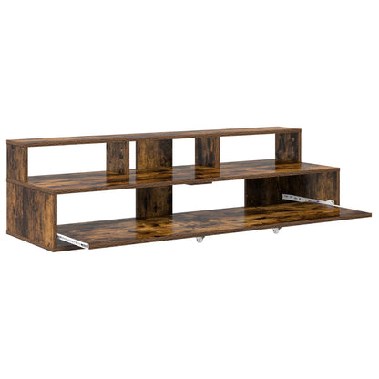Studio Desk Smoked Oak 110 x 42.5 x 36 cm Engineered Wood