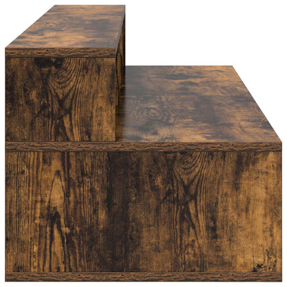 Studio Desk Smoked Oak 110 x 42.5 x 36 cm Engineered Wood