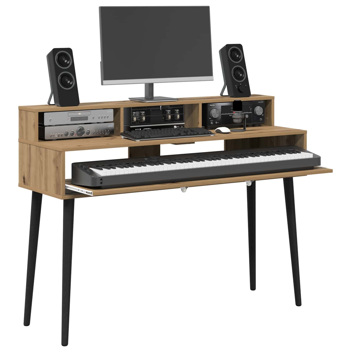Studio Desk Artisan Oak 110 x 42.5 x 36 cm Engineered Wood