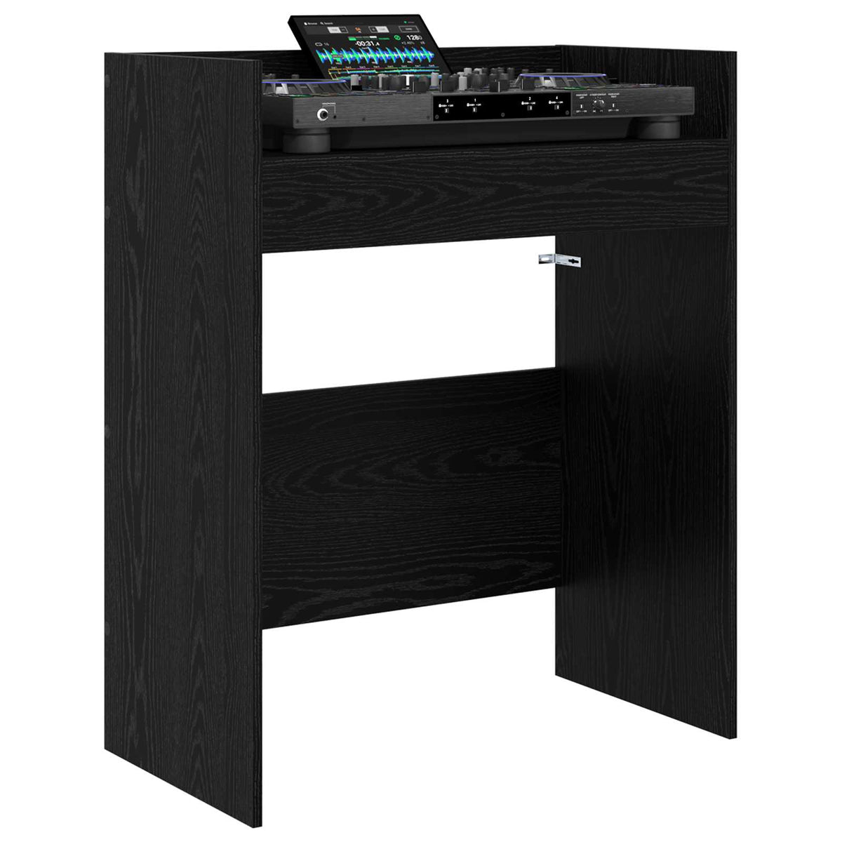 DJ Table Black Oak 82 x 45 x 102 cm Engineered Wood