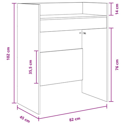 DJ Table Sonoma Oak 82 x 45 x 102 cm Engineered Wood