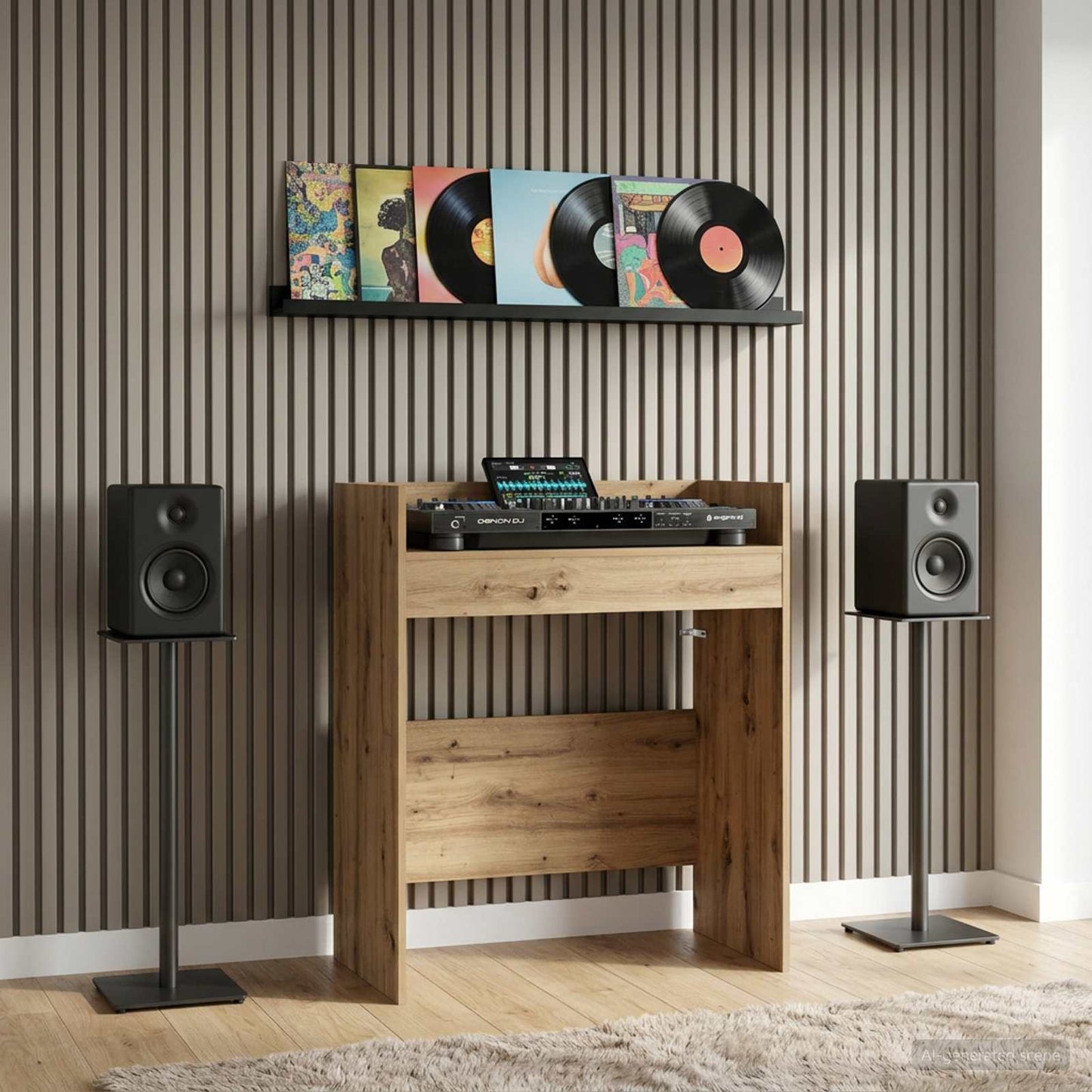 DJ Table Artisan Oak 62 x 45 x 102 cm Engineered Wood