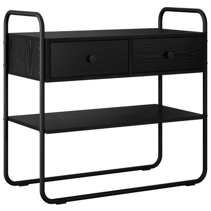 Console Table Black Oak 80 x 40 x 75 cm Engineered Wood