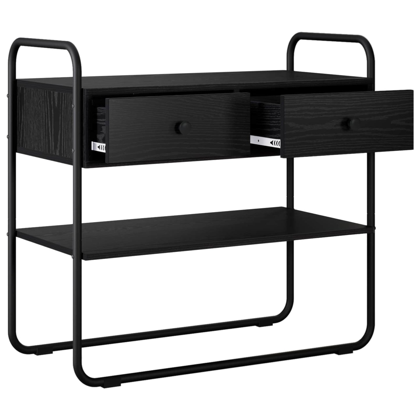 Console Table Black Oak 80 x 40 x 75 cm Engineered Wood