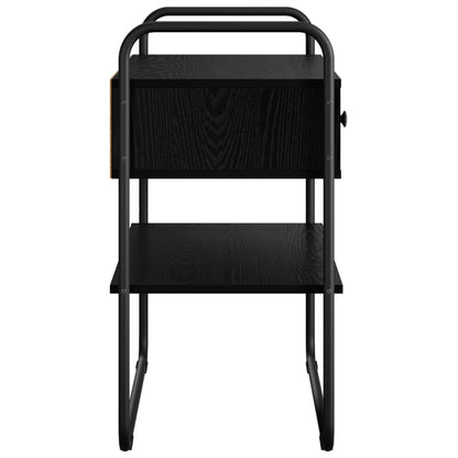 Console Table Black Oak 80 x 40 x 75 cm Engineered Wood
