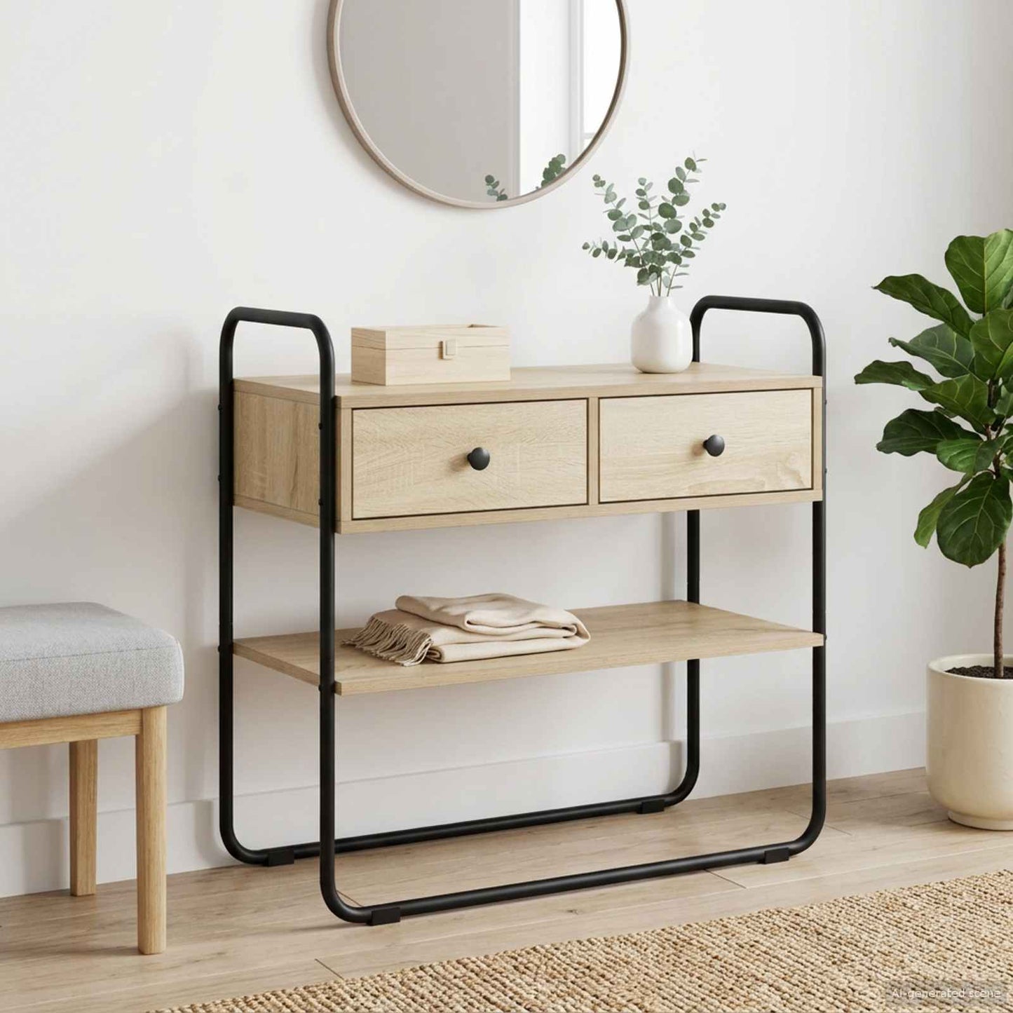Console Table Sonoma Oak 80 x 40 x 75 cm Engineered Wood