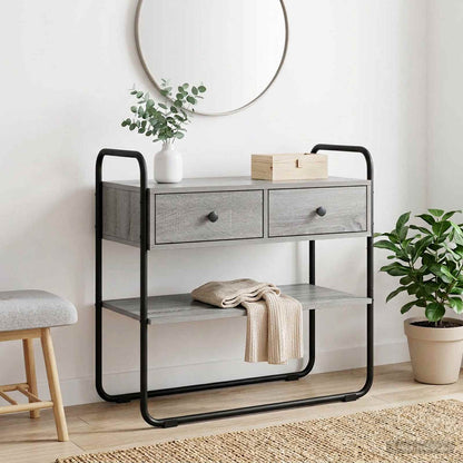 Console Table Grey Sonoma 80 x 40 x 75 cm Engineered Wood