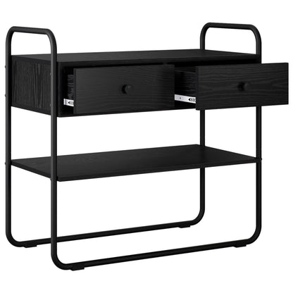 Console Table Black Oak 100 x 40 x 75 cm Engineered Wood