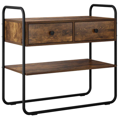 Console Table Smoked Oak 100 x 40 x 75 cm Engineered Wood