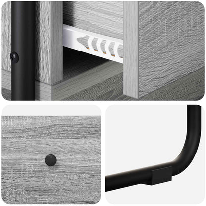 Console Table Grey Sonoma 100 x 40 x 75 cm Engineered Wood