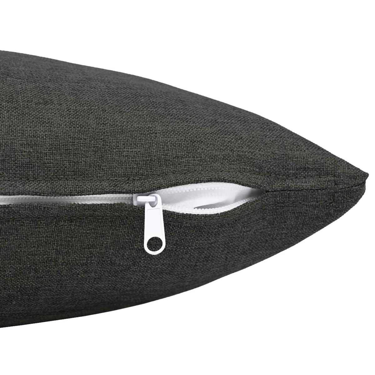 Cushion Cover 2 pcs HEERLEN Dark Grey 30 x 30 cm Fabric