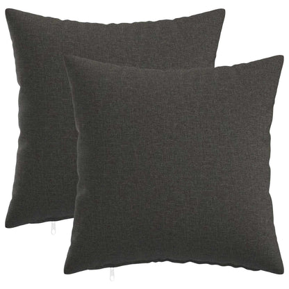 Cushion Cover 2 pcs HEERLEN Dark Grey 30 x 30 cm Fabric